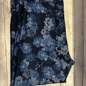 Joy Lab Blue Floral Leggings